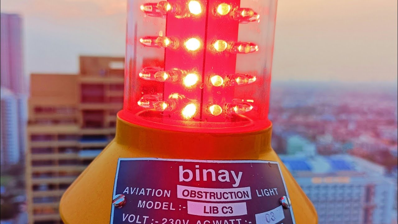 Aviation Light - Obstruction light  🚨🚨🚨 installation #electical #electric #reels