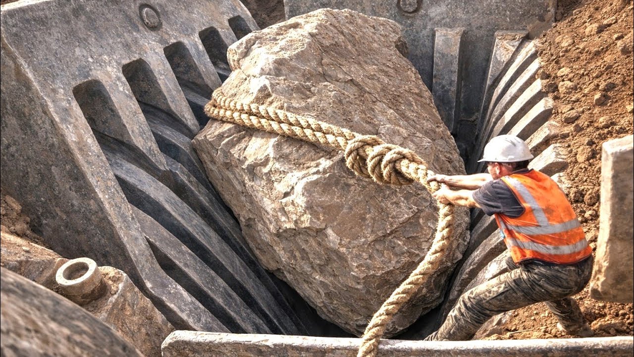 Extreme Rock Crusher Working at Maximum Capacity #ExtremeMachines#RockCrusher#IndustrialEquipment