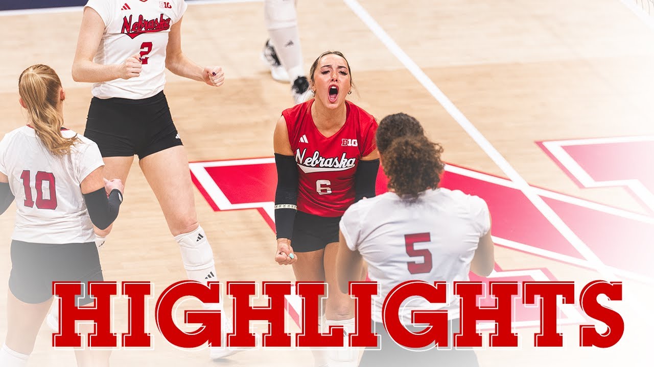 Huskers Stifle Illinois in home sweep | Nebraska Volleyball Highlights
