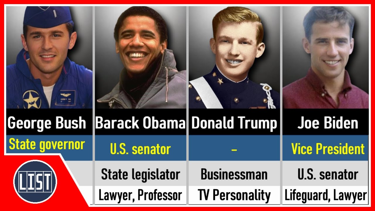 US Presidents When They Were Young & Their Previous Jobs