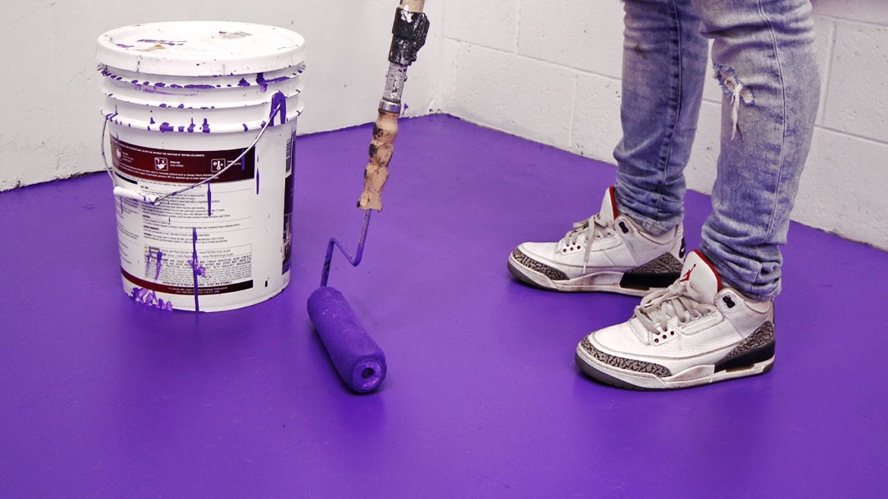 PAINTED my FLOOR PURPLE!  and I don't regret it!