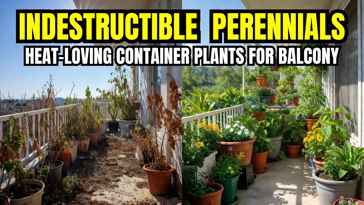 👍Transform Your Concrete Balcony With Heat-Loving, Indestructible Container Plants🪴