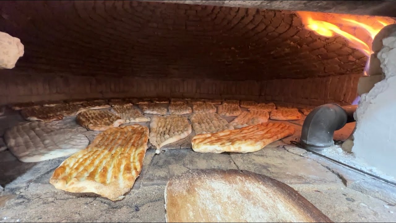 Traditional bread with old style method baking ( barbary bread)
