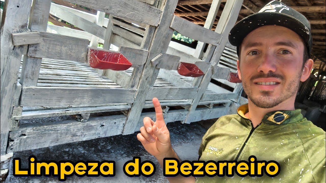 Lavando e Desinfetando o Bezerreiro com Cal ( Bezerreiro Ripado )