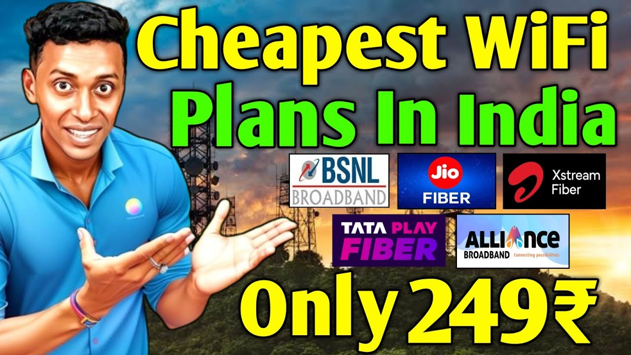 Cheapest Broadband Plans in India - Jio Fiber, Airtel Xstream, BSNL & More😍