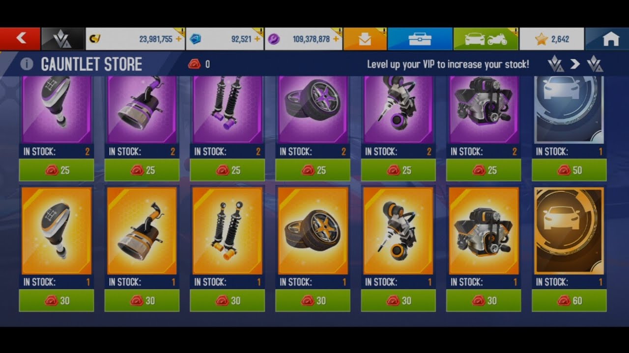 Asphalt 8- new Gauntlet shop- how it works?