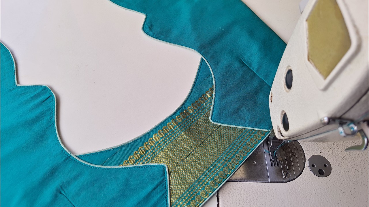 design no 1203. Different Piping Styles for Blouses 