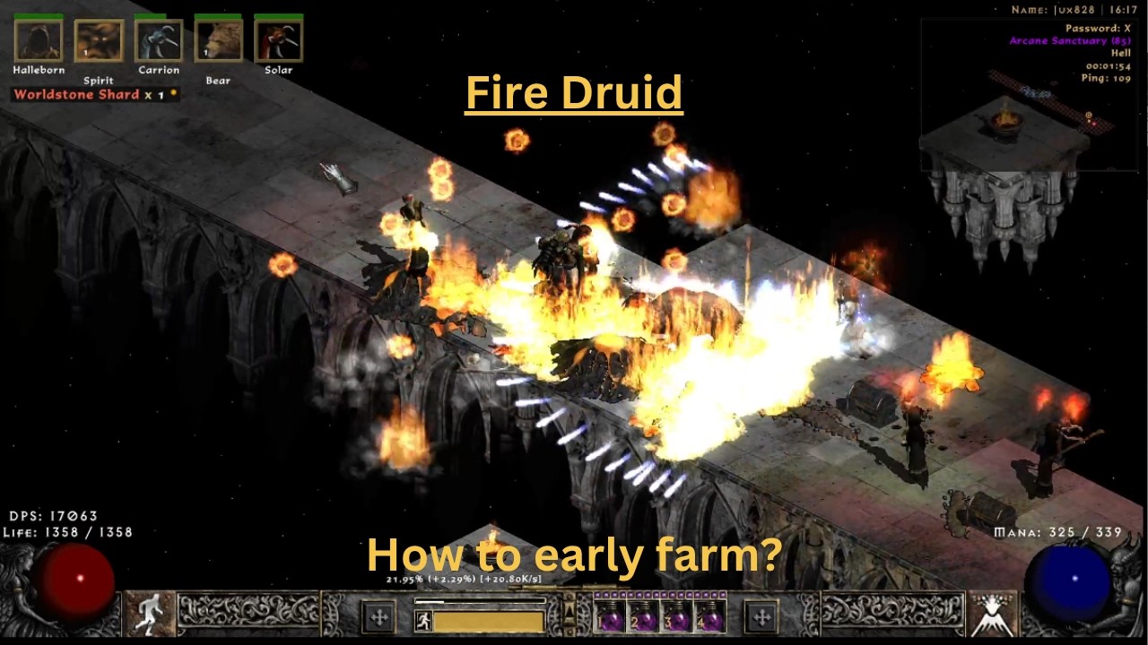 Project Diablo 2 Сезон 13 - Бюджетное руководство по прокачке друида огня (недорогой картограф)