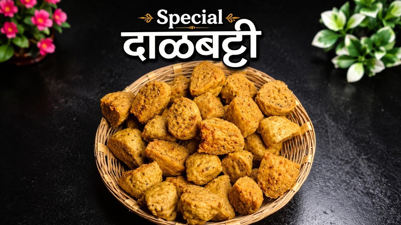 खुसखुशीत घरगुती दाळबट्टी। दाळबट्टी रेसिपी मराठी। Dal batti Recipe। Dal Bati। दाळबाट्टी। Dal Bafla