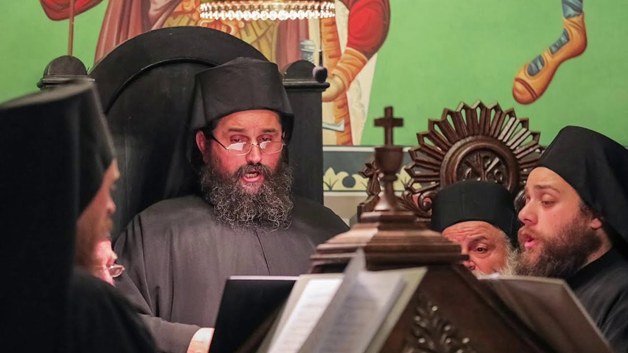 Άξιον Εστίν, ήχος βαρύς εναρμόνιος, Μ. Μισαηλίδου. Ψάλλει ο π. Δαμασκηνός Νεοσκιτιώτης καί συνοδεία.