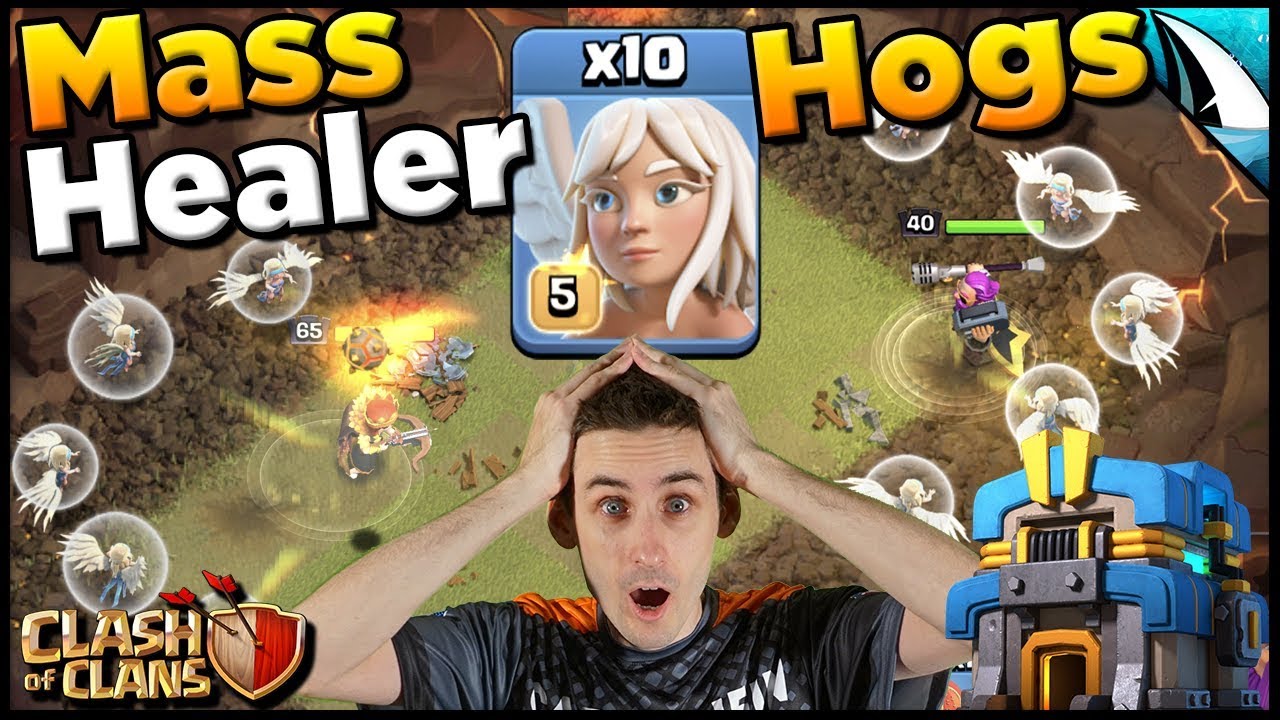 I Used A Mass Healer Hog Attack In CWL!!! 10 Healers & 18 Hogs | Clash of Clans