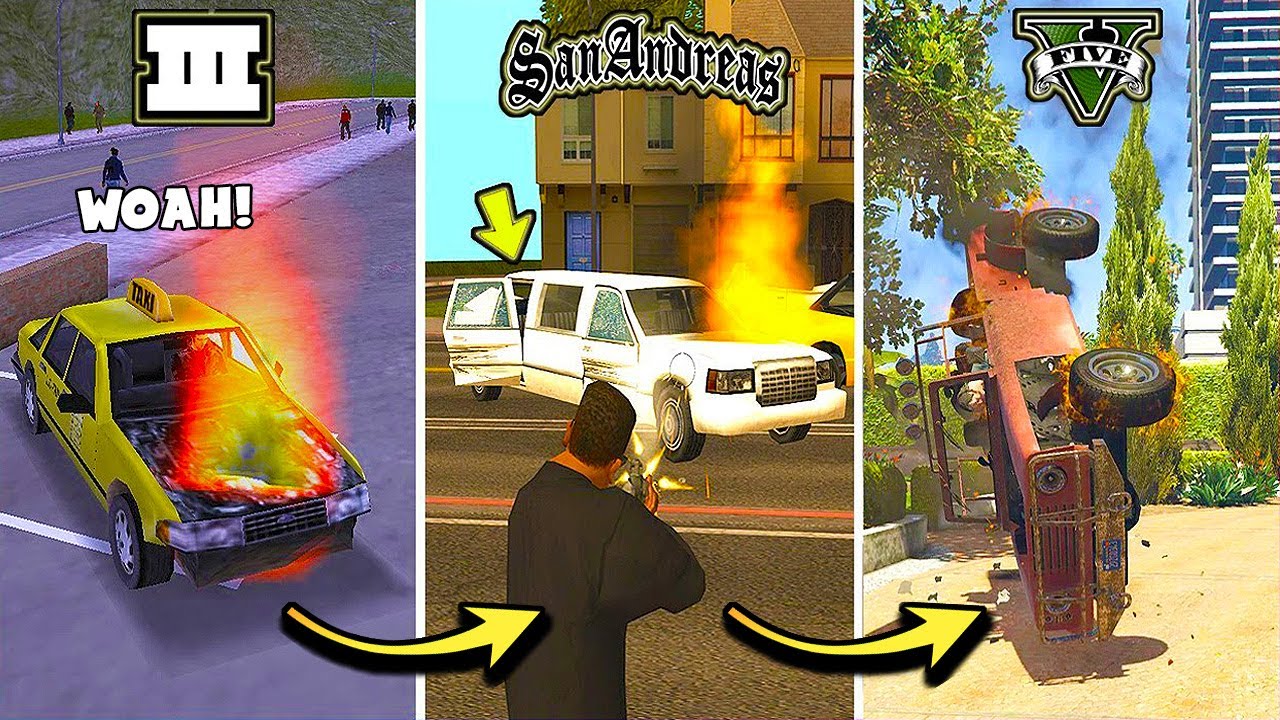 CAR EXPLOSION LOGIC in GTA Games (Evolution)