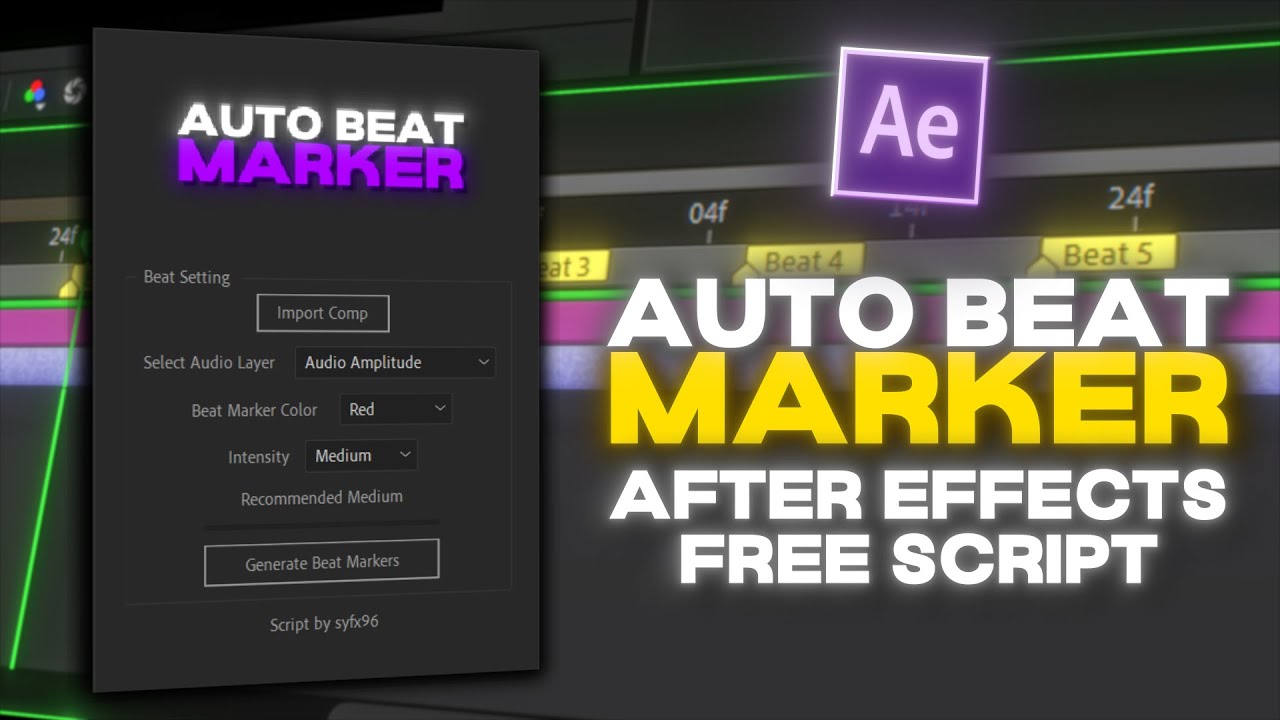 Mark Audio Beats Automatically in After Effects | Free Script to Mark Audio Beat with 100% Accuracy