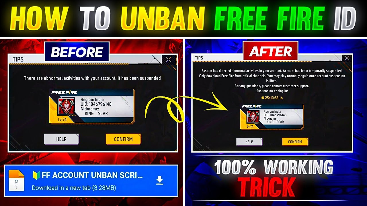 How To Unban Free Fire ID 💯😱🔥| Free Fire ID Unban Kaise Kare | FF ID Unban | Free Fire ID Unban 2026