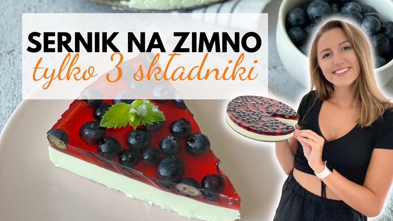 SERNIK NA ZIMNO z 3 składników! 🍰 Zdrowy, letni deser