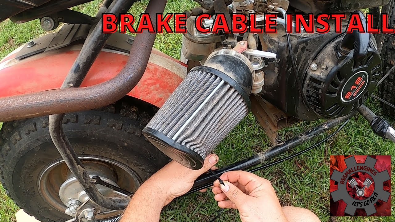 Installing new brake cable on the Coleman CT200U-EX