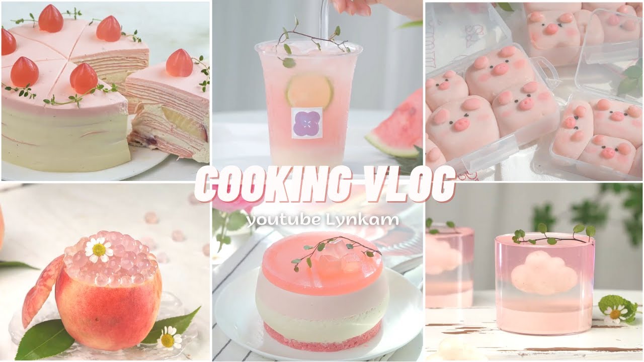 KO CẦN LÒ - VIETSUB | Tổng hợp các món tráng miệng màu HỒNG PASTEL cực xinh từ TRÁI CÂY || Lynkam