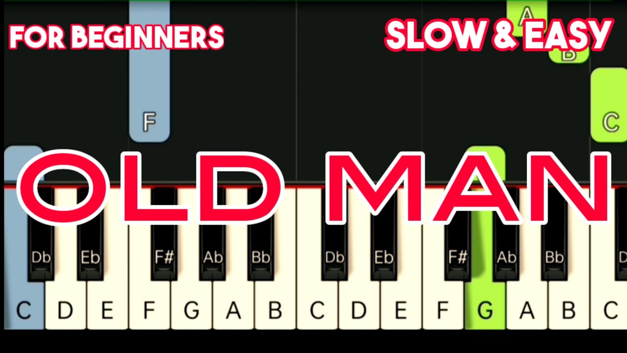 NEIL YOUNG - OLD MAN | SLOW & EASY PIANO TUTORIAL