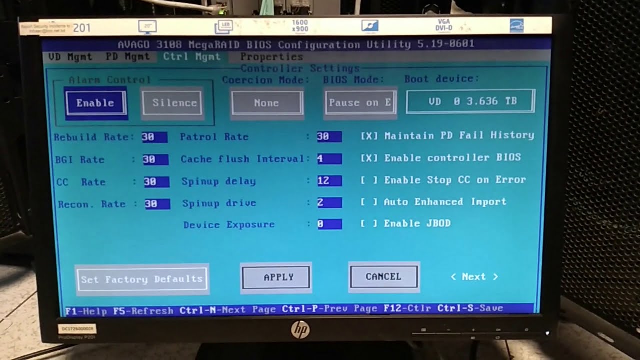 database is currently offline, please do not reboot | avago 3108 mega raid bios. #baracuda