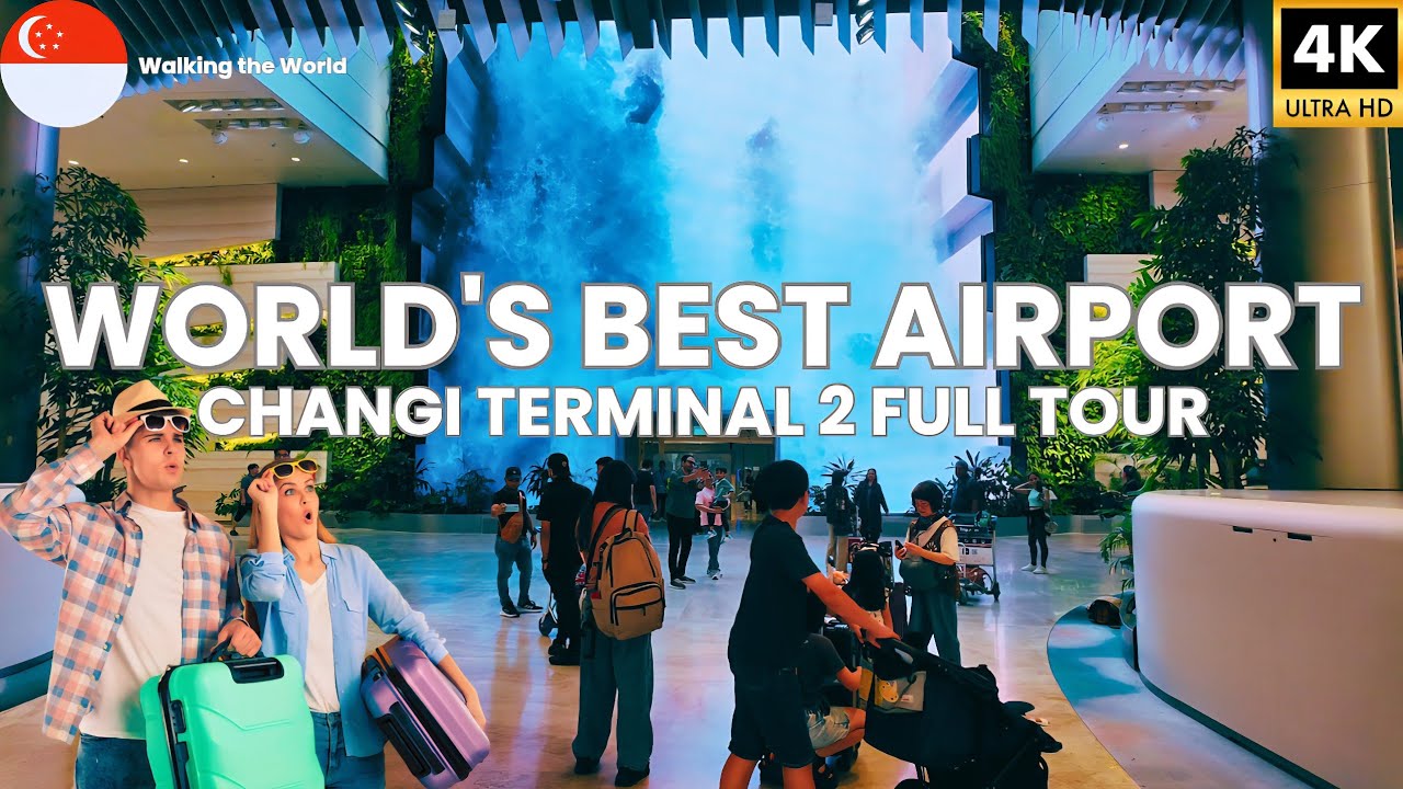 The New Singapore Changi Airport Terminal 2 Complete Walkthrough - Departure and Arrival Halls [4K]