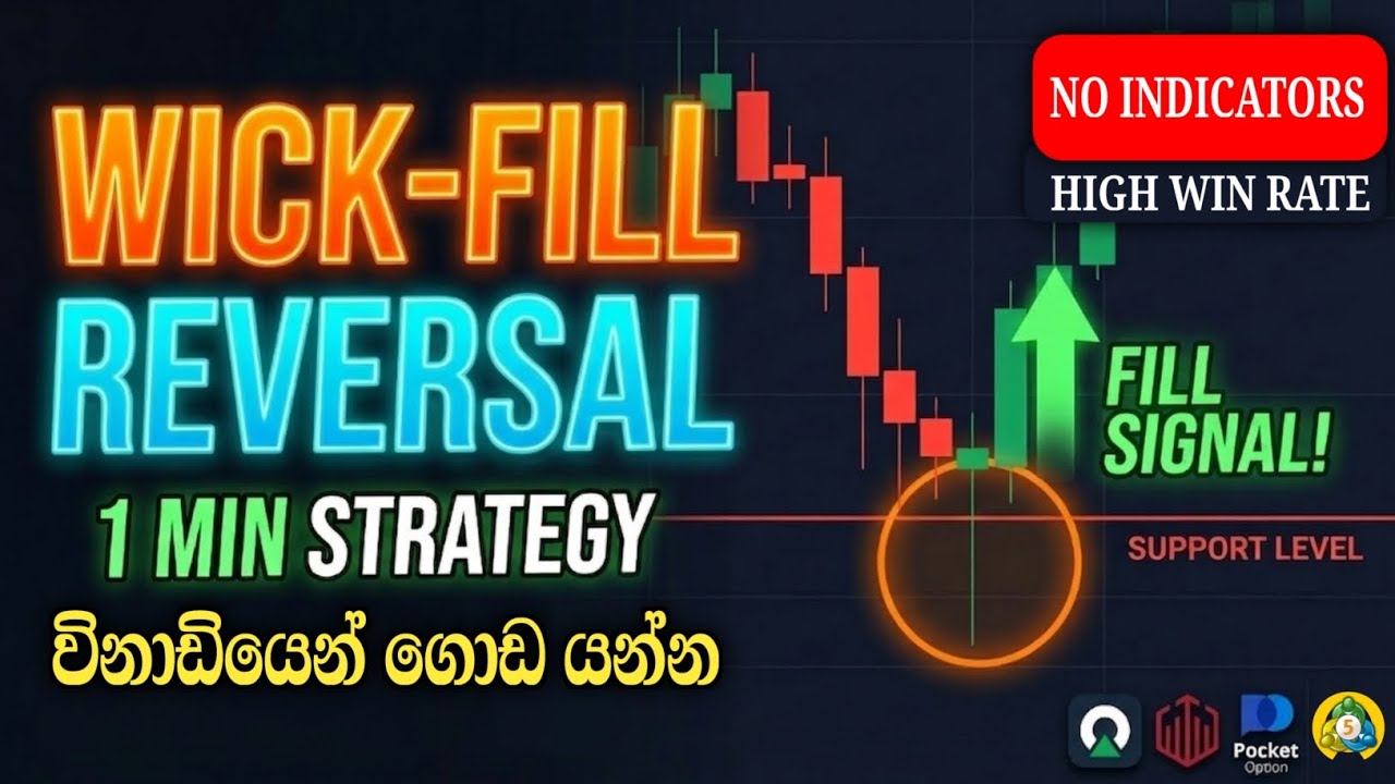 Best 1 minute | No Indicators Deriv, Olymp trade, Quotex, Pocket option Trading Strategy Sinhala 