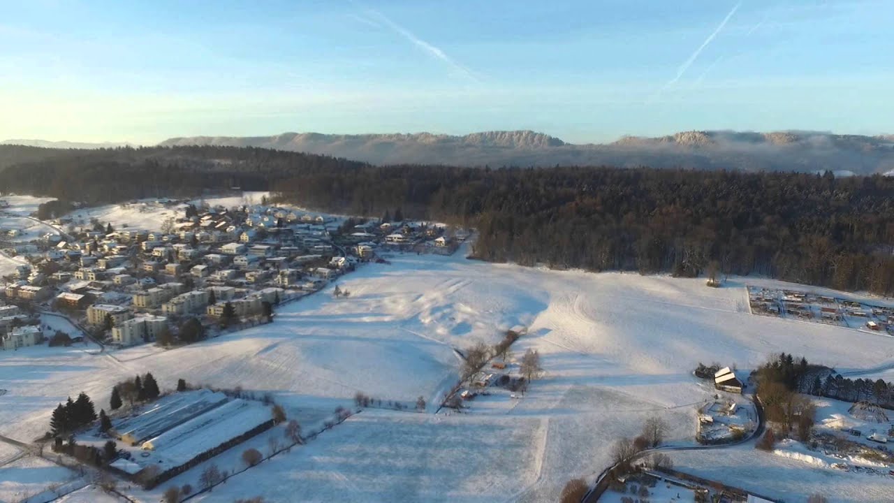Thalwil in a beautiful snowy morning