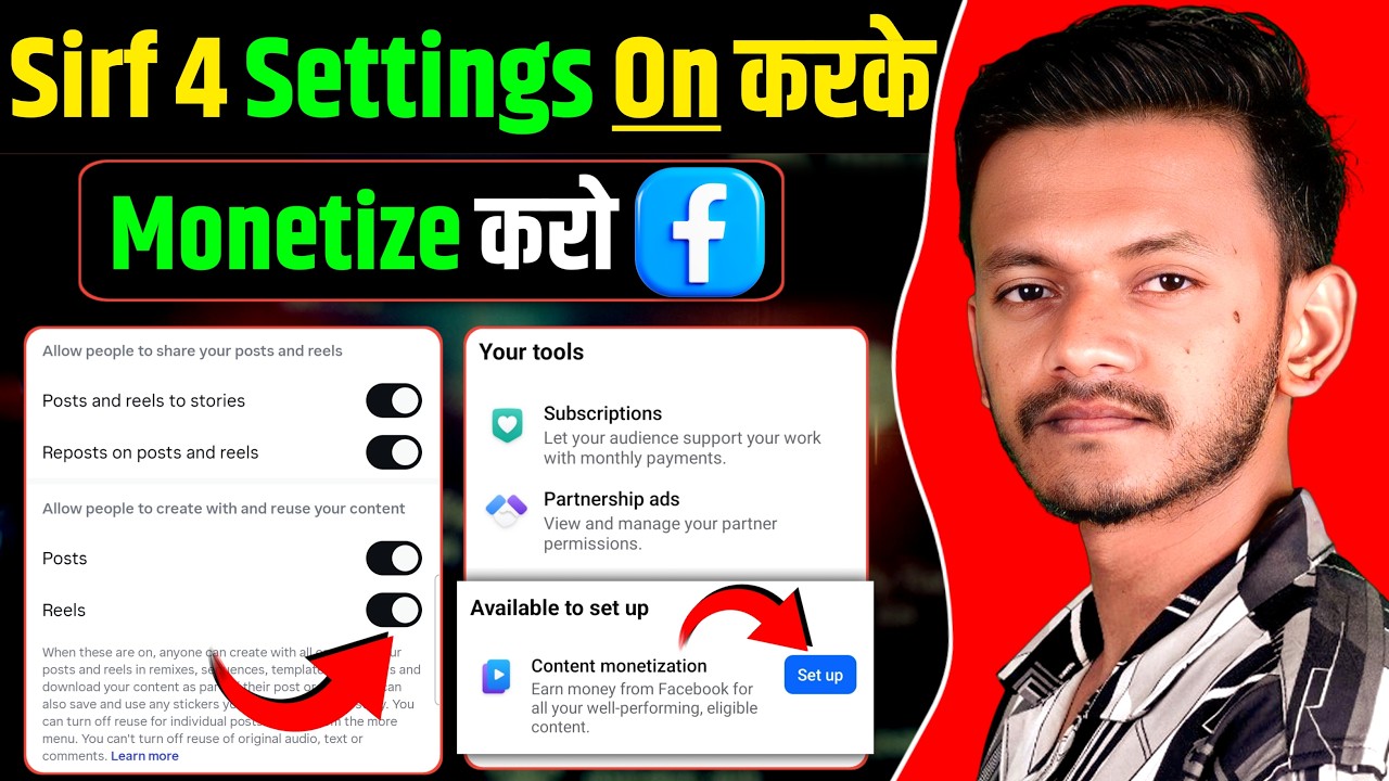 Sirf 4 Settings On Karo aur Facebook Monetize Karo | Facebook Content Monetization