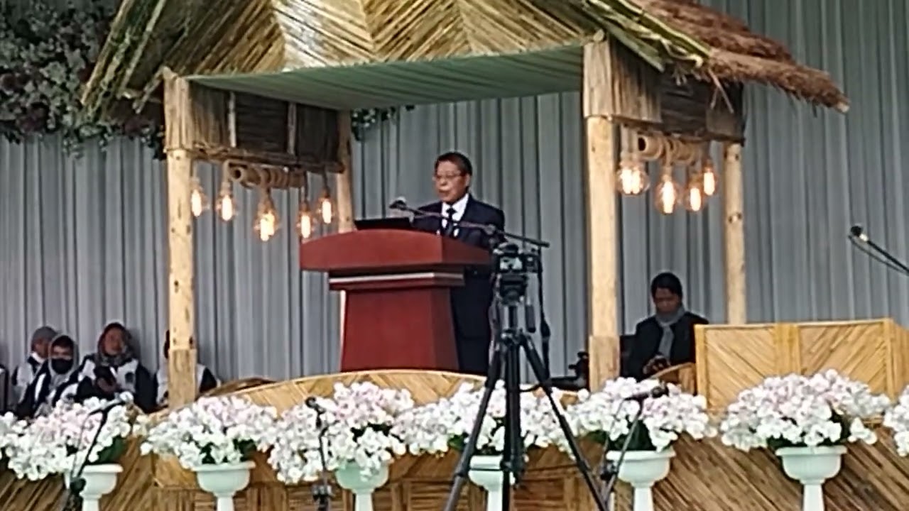 Rev Dr Hevkhu Achumi              speech at Phisami village