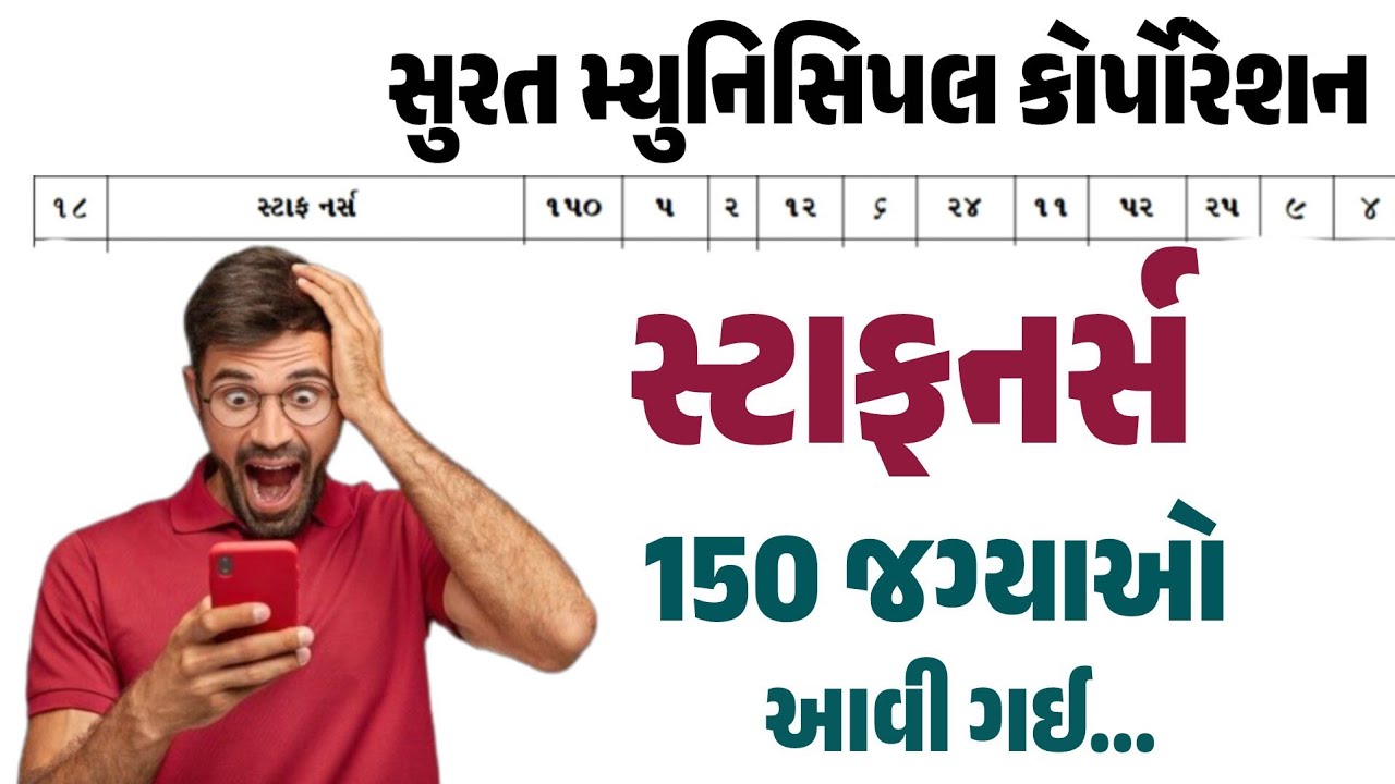 Surat municipal corporation STAFFNURSE 🎯 vacancies | 150 vacancies |