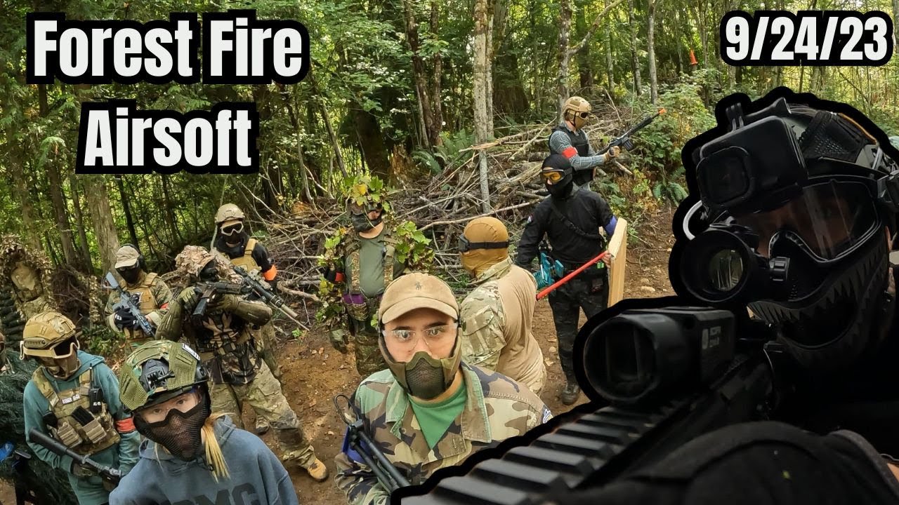 Forest fire Arlington WA--Airsoft gameplay