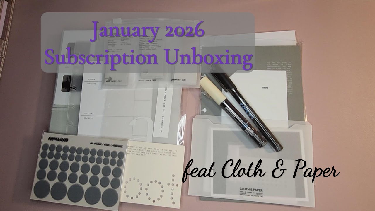 Stationery Sub Unboxing | January 2026 | Cloth & Paper