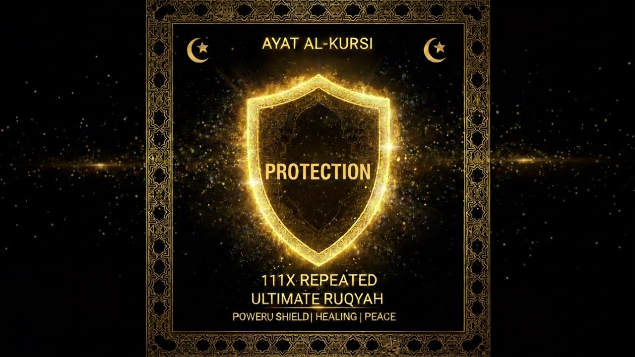 111x Ayat Al-Kursi ✨| Ultimate Protection From Evil eye, Black magic, Jinn & Anxiety | black screen