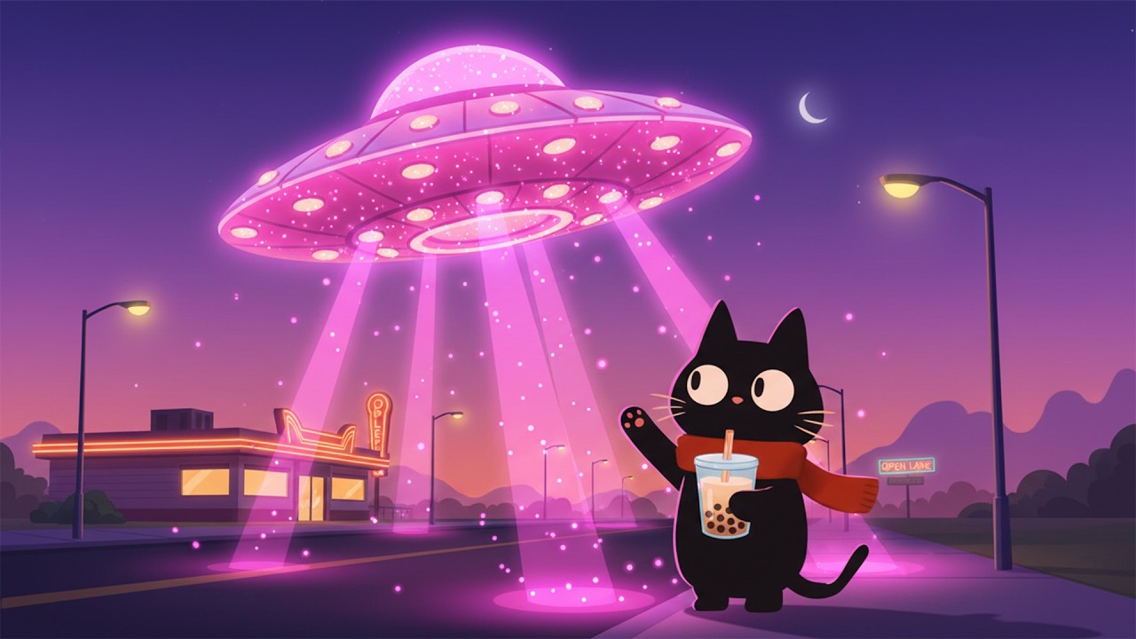 UFO Over the City 🌌👽 Lofi Beats for Focus & Relax