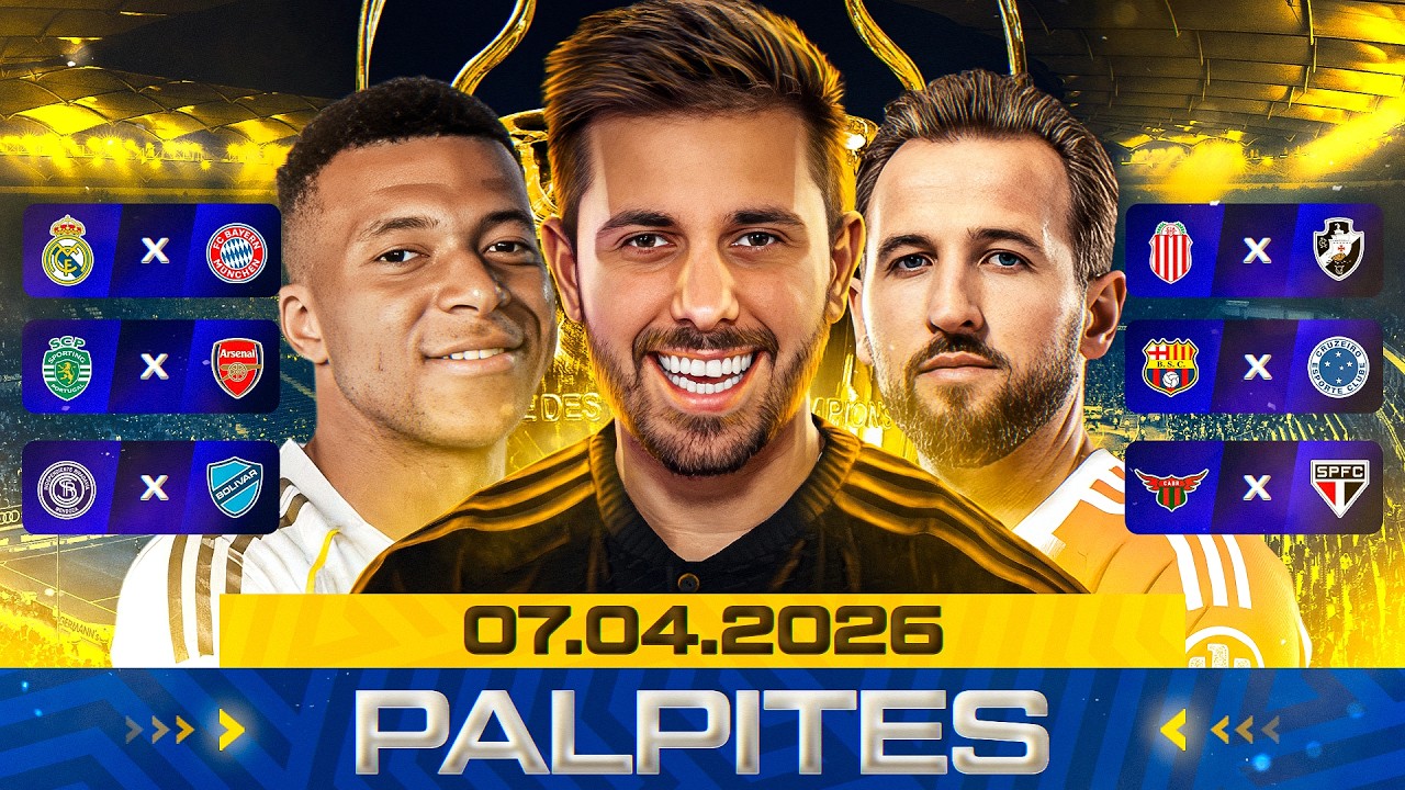 PALPITES DE FUTEBOL DO DIA 07 04 2026 + BILHETE PRONTO E M&Uacute;LTIPLA ODD ALTA