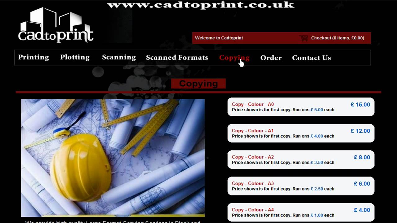 A0 Copying | A1 Copying | A2 Copying | A3 Copying | Large Format Copying | Plan Copying