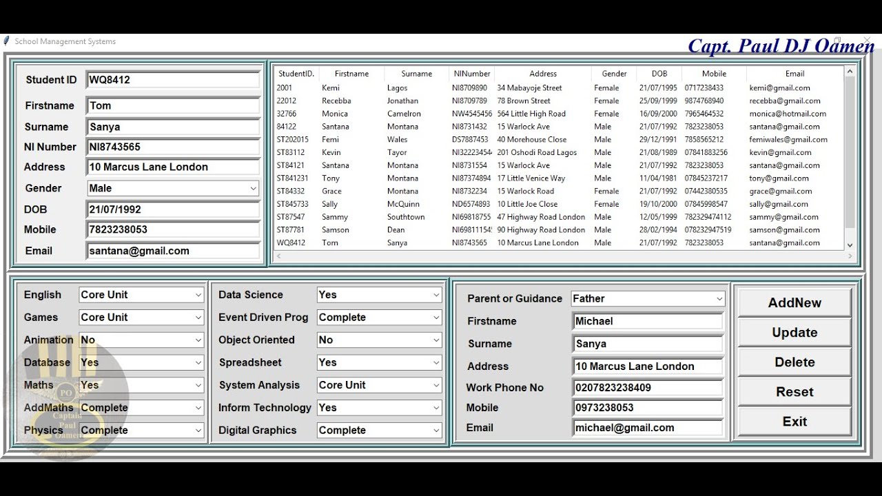 How to Create a School Management System with MySQL Database in Python - Full Tutorial