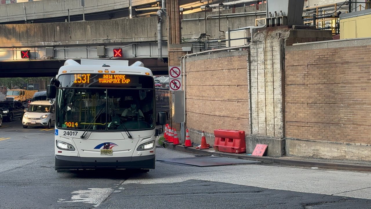 NJ Transit MTA Coach USA & Other Bus Action Near The Port Authority Bus Terminal.
