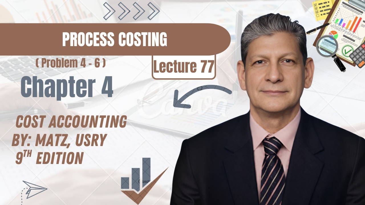 Chapter 4–Problem 4-6 | Cost of Production Report Step by Step | Process Costing | Matz & Usry 9th E