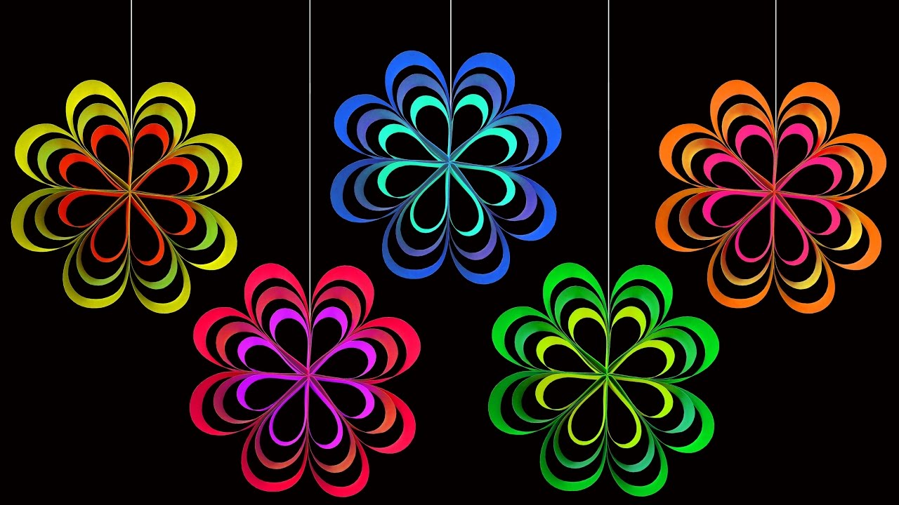 How to Make A Hanging Paper Flower for Easy Party Decorations - HD