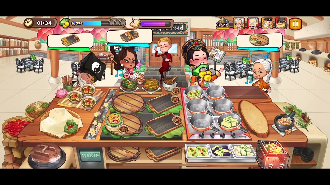 Cooking Adventure - Temple Food House Master Level 4 - Full Upgrade