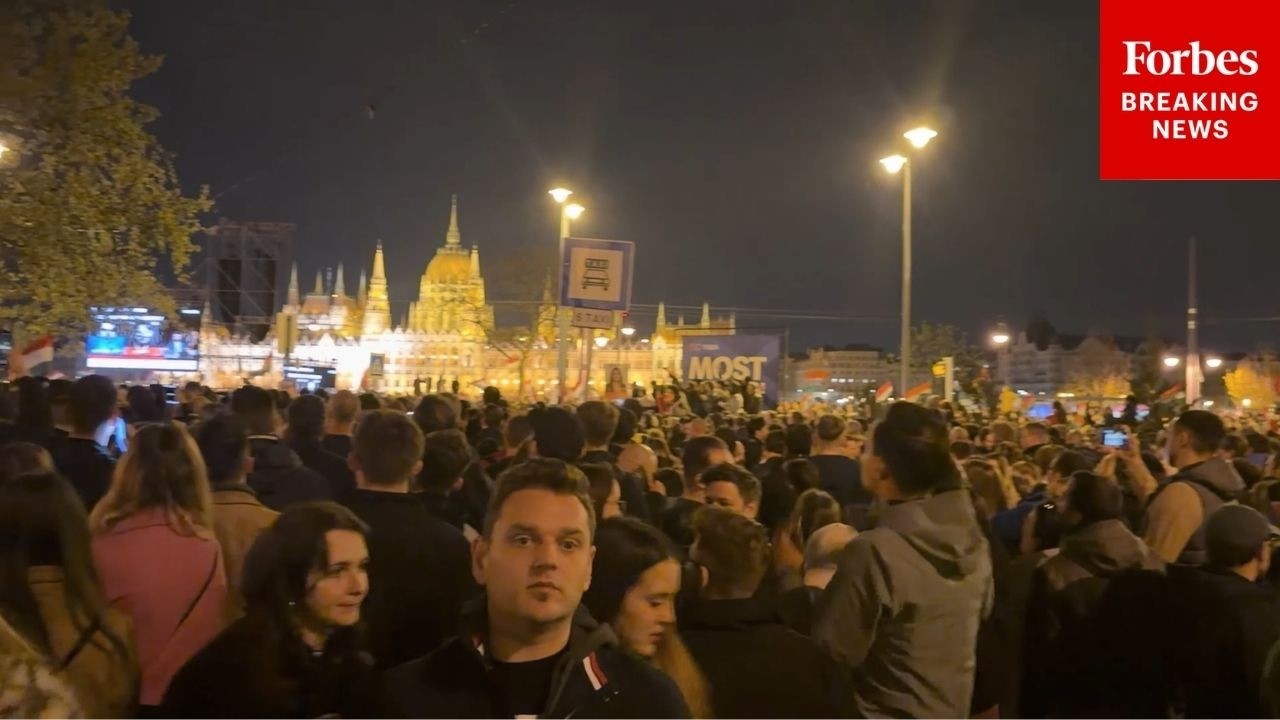 Voters Rally In Hungary Following Viktor Orban's Landslide Loss In Parliamentary Election