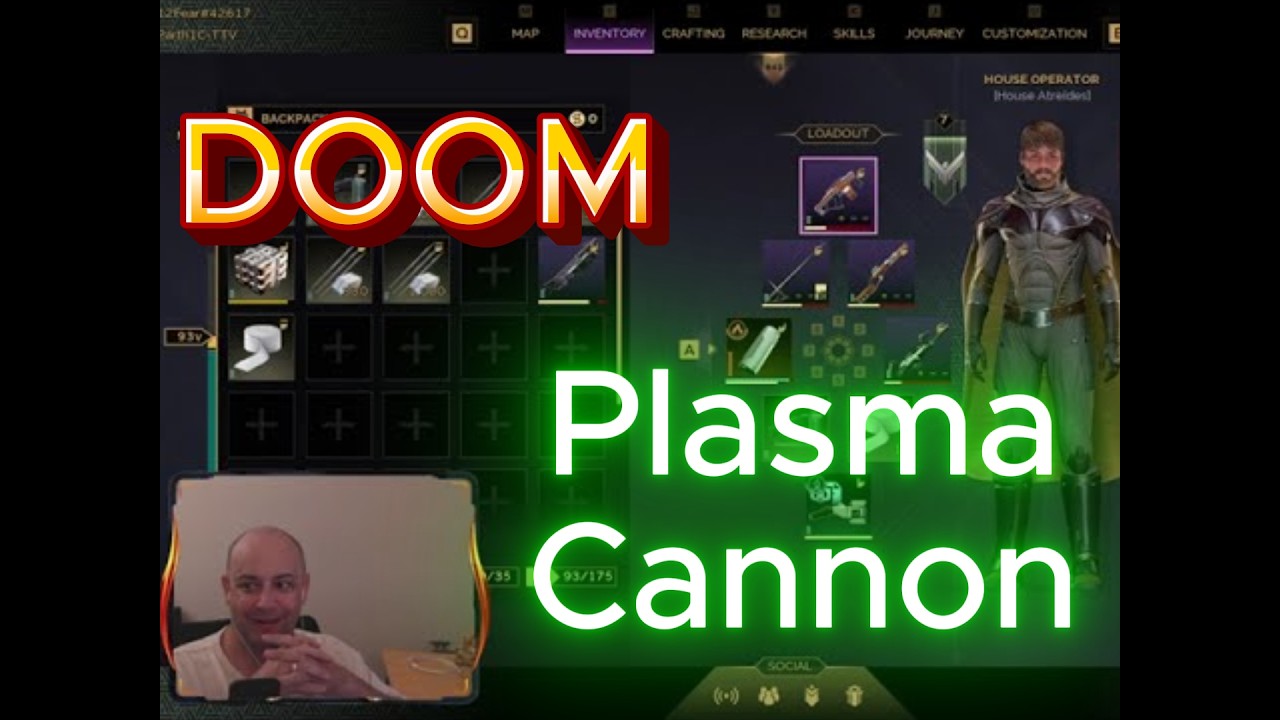 DOOM plasma cannon build on #duneawakening , Ranged attack build.