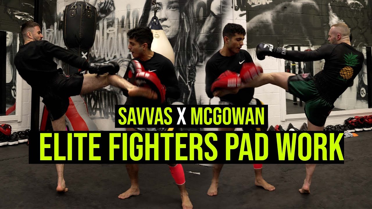Savvas Michael and Dan MGowan Elite Muay Thai Fighters Pad Work | Siam Boxing