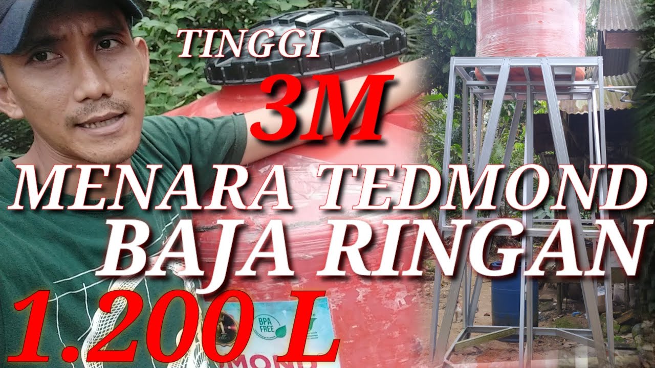 Menara Dari Baja Ringan untuk Tedmond ukuran 1.200L dijamin kokoh & kuat #MenaraTendon#MenaraTedmond