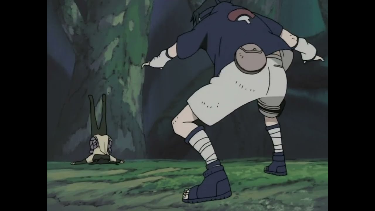 Sasuke smashing Falcon Drop on Grass Ninja
