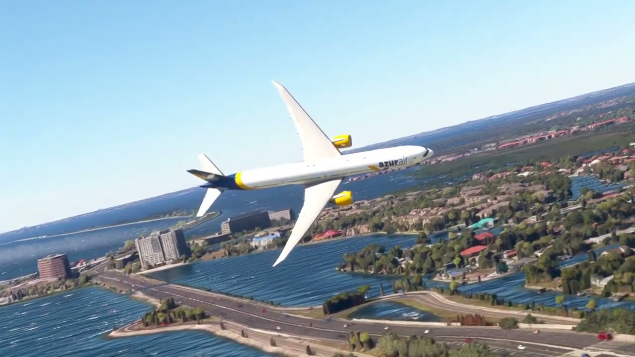 Emergency landing at tampa airport, boeing 777 Azul plane, game