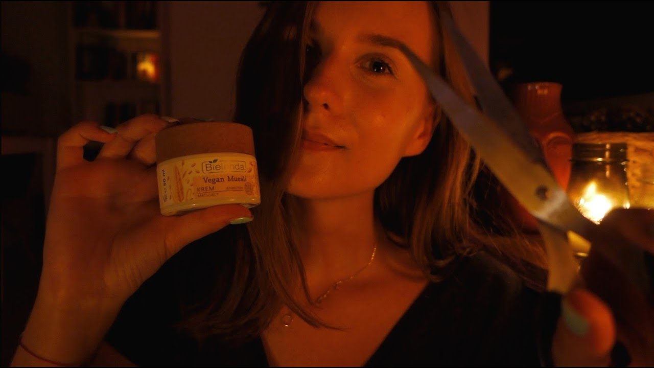 asmr po polsku 🌙 relaksujący wieczór spa 🧖🏻‍♀️ *pamper night* (skincare, haircut, hair treatment)