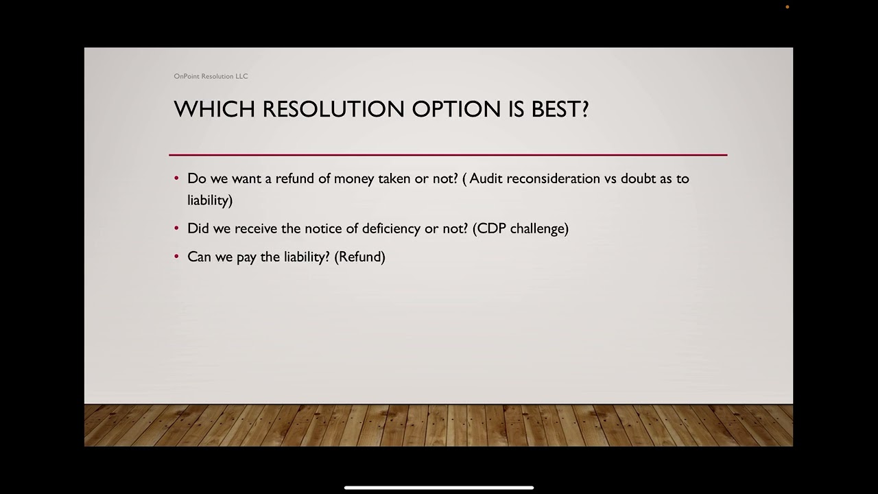Options for challenging an assessed tax video