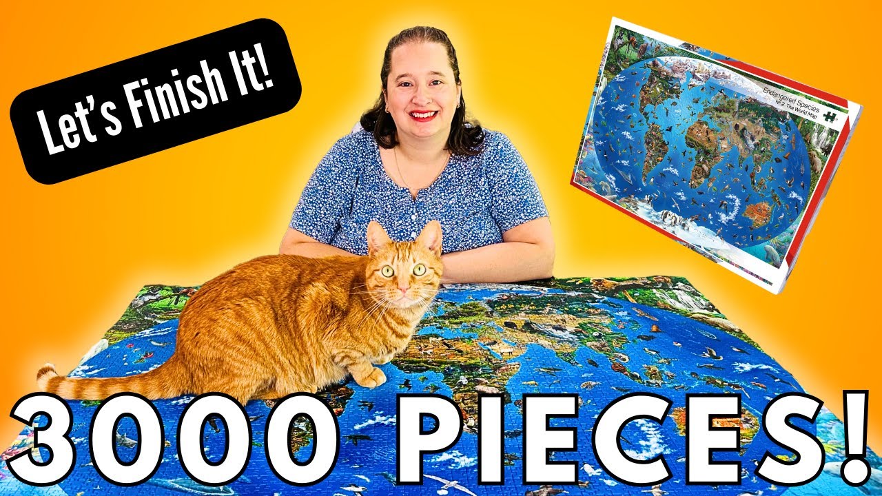 I Finished My 3000 Piece Puzzle!!! // Treecer's World Map Puzzle
