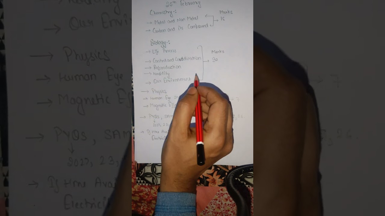 Last minute strategy.. Last day Physics Chemistry Biology. Pass Strategy  Class 10 CBSE.